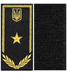 Погон Радник митної служби 3 рангу (нитка жовта, на липучці)