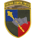 Шеврон Командування сухопутних військ "VICTORIA SEQUITUR FORTES" (кольоровий)