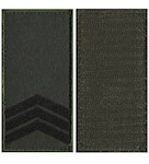 Погон НГУ сержант (чорна нитка, кант зелений, на липучці)