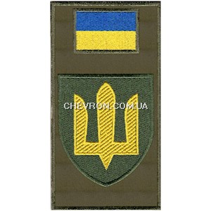 Шеврон-заглушка на липучці ЗСУ Сухопутні війська (зашите поле)
