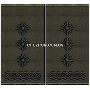 Погони ЗСУ полковник (нитка чорна, муфта)