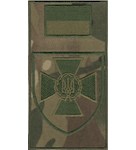 Шеврон-заглушка на липучці ДПС (хрест, польовий прапорець)