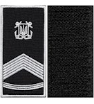 Погон морської охорони з емблемою головний корабельний старшина (нитка  біла, на липучці)