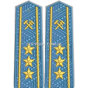 Погони з/д вишите поле старшого складу 3 зірки