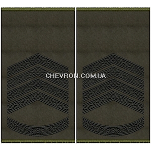 Погони ЗСУ головний сержант (старшина) (нитка чорна, муфта)