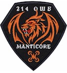 Шеврон 214 ОШБ Manticore (лев помаранчевий)