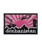 Шеврон donbanistan (рожевий, 8х5 см)