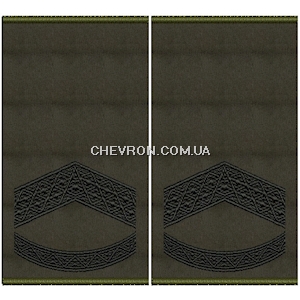 Погони ЗСУ штаб-сержант (прапорщик) (нитка чорна, муфта)