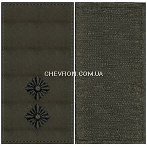 Погон ЗСУ лейтенант  (чорна нитка, на липучці)