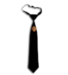Краватка МНС чорна з вишивкою