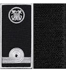 Погон морської охорони з емблемою молодший лейтенант (нитка біла, на липучці)