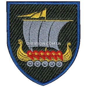 Шеврон 153 ОМБр (драккар, кольоровий)