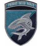 Шеврон 40 ОБрБО Primus inter pares (напис сірим)