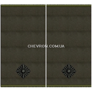 Погони ЗСУ молодший лейтенант-хорунжий (нитка чорна, муфта)