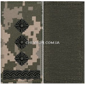 Погон ЗСУ полковник (чорна нитка, на липучці)