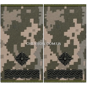 Погони ЗСУ майор (нитка чорна, муфта)