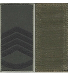 Погони НГУ головний сержант (старшина) (чорна нитка, кант полин, на липучці)