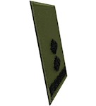 Погон НГУ підполковник (3D, кант зелений, на липучці)