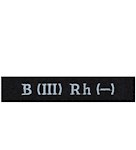 Нашивка "Група крові 3-" ВМС ЗСУ (на липучці)