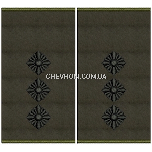 Погони ЗСУ старший лейтенант (нитка чорна, муфта)