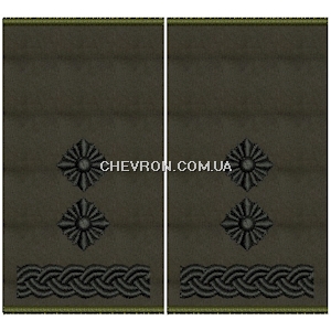 Погони ЗСУ підполковник (нитка чорна, муфта)