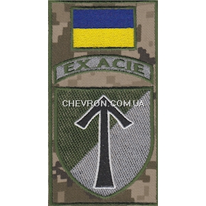 Шеврон-заглушка на липучці 57 ОМПБр "EX ACIE"