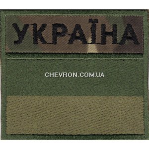 Прапорець прикордонної служби Україна (кант зелений)