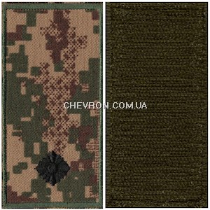 Погон НГУ молодший лейтенант (кант зелений, на липучці)