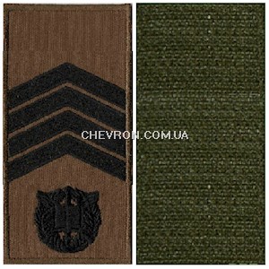 Погон НГУ курсант-cтарший сержант (на липучці)