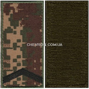 Погон НГУ старший солдат (кант зелений, на липучці)