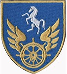 Шеврон Управління військових сполучень на Донецькій залізниці (кольоровий)
