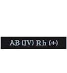 Нашивка "Група крові 4+" ВМС ЗСУ (на липучці)