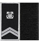 Погон морської охорони з емблемою старшина 2 статті (нитка біла, на липучці)