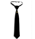 Краватка ЗД темно-синя з вишивкою
