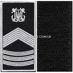 Погон морської охорони з емблемою старший мічман (нитка біла, на липучці)