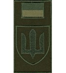 Шеврон-заглушка на липучці Сухопутні війська (зелена нитка, польовий прапорець)