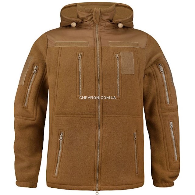 Кофта флісова зі з'ємним капюшоном (колір койот)