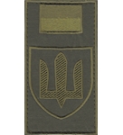 Шеврон-заглушка на липучці Сухопутні війська (зелена нитка,польовий прапорець)