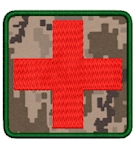 Шеврон "Червоний хрест" (квадратна)