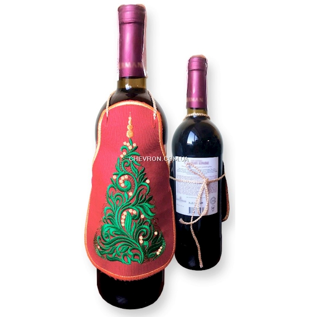 Фартух новорічний на пляшку