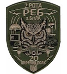 Шеврон 2 рота РЕБ з БпЛА 20 окремий полк