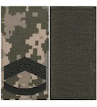Погони ЗСУ штаб-сержант (прапорщик) (чорна нитка, на липучці)