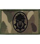 Кокарда-заглушка на бейсболку НГУ (нитка чорна)