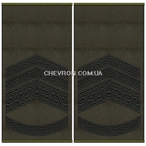 Погони ЗСУ старший майстер-сержант (чорна нитка, муфта)