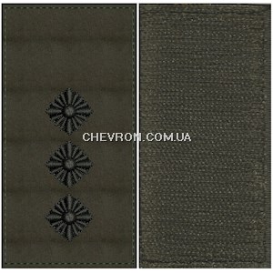 Погон ЗСУ старший лейтенант (чорна нитка, на липучці)